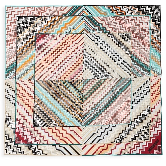 💕x2HP💕Missoni geometric zig zag chevron print silk scarf - Picture 2 of 6